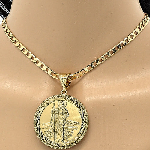 Gold Layered Religious Pendant