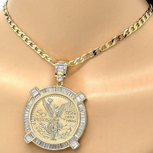 Gold Layered Religious Pendant, Angel