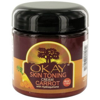 OKAY SKIN TONING CARROT CREAM 4OZ