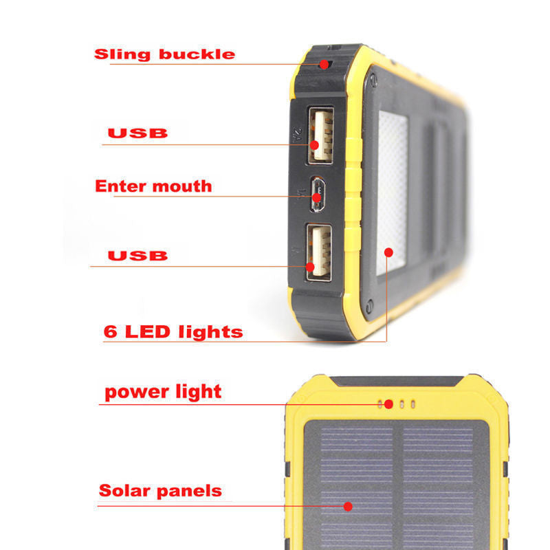 Solar Power Bank Portable External Battery Portable Charger