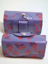 Coin Purse-Sock Shape-Red Hat Design-Purple