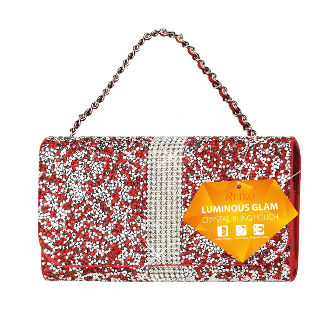 Reiko Jewelry Rhinestone Purse Wallet Case Pouch