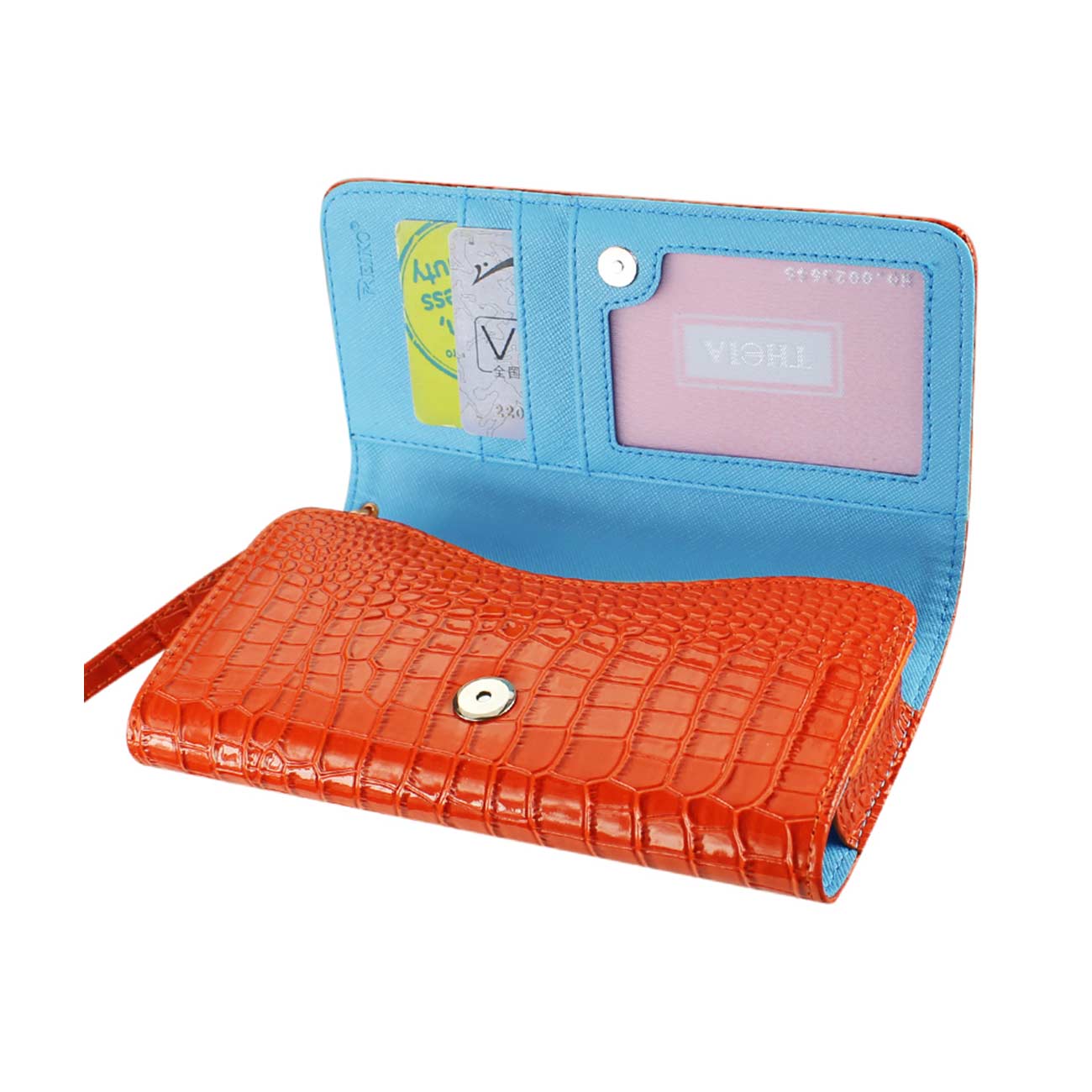 Reiko Crocodile Pattern Purse Wallet Case