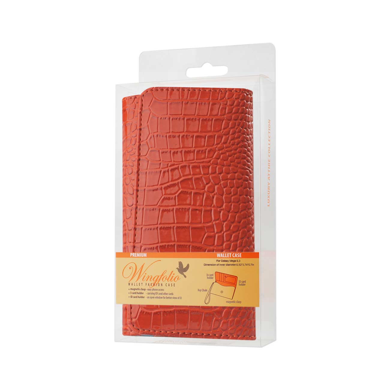 Reiko Crocodile Pattern Purse Wallet Case