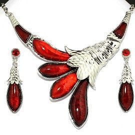 Necklace Earring Set Flower