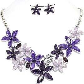 Necklace Earring Set Flower Star