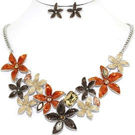 Necklace Earring Set Flower Star