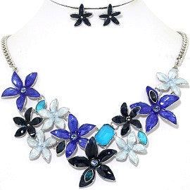Necklace Earring Set Flower Star