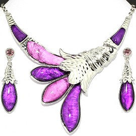 Necklace Earring Set Flower