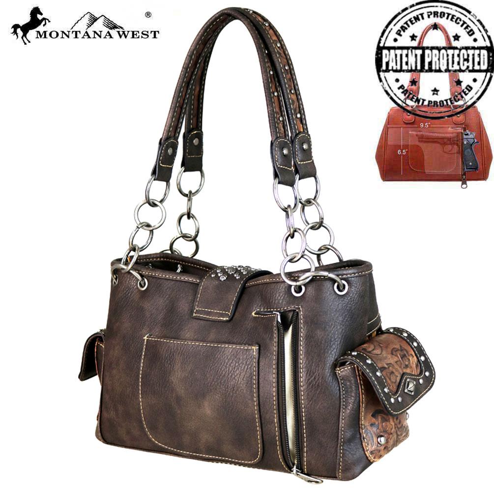 Montana West Safari/Concho Collection Concealed Carry Satchel