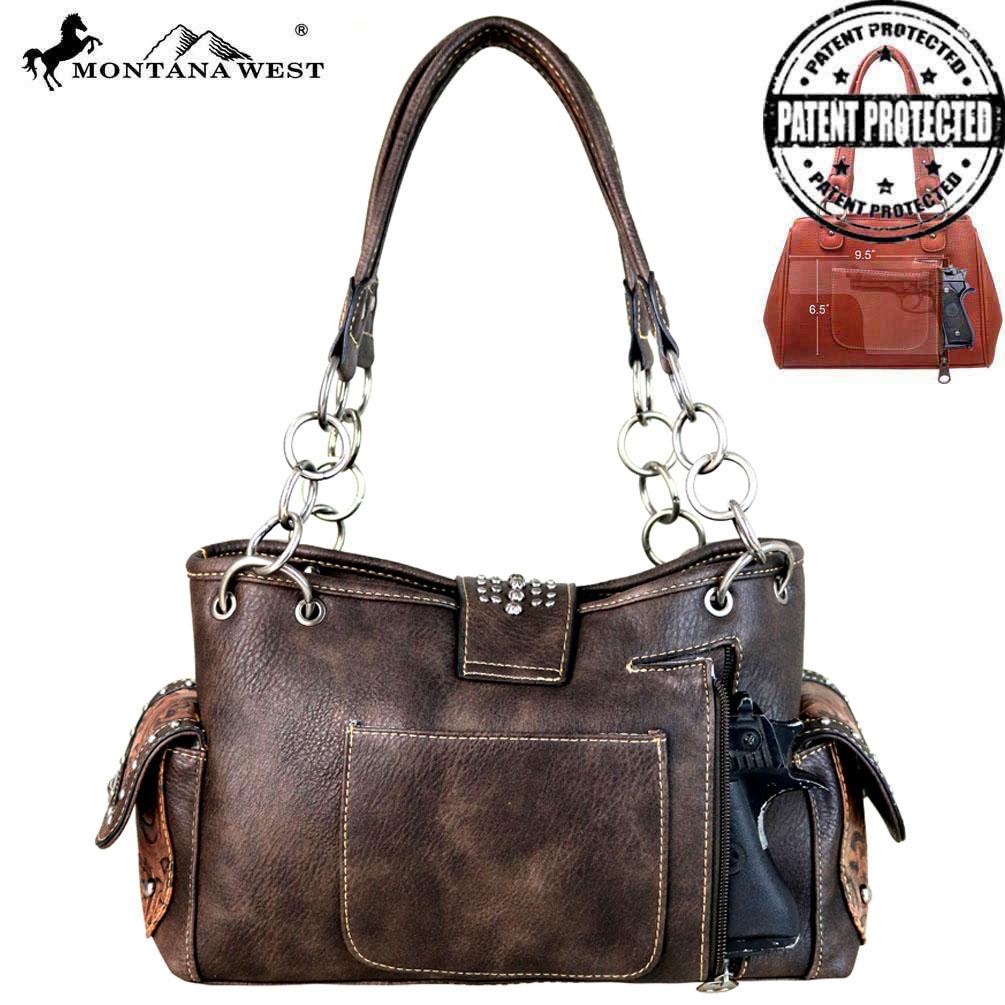 Montana West Safari/Concho Collection Concealed Carry Satchel