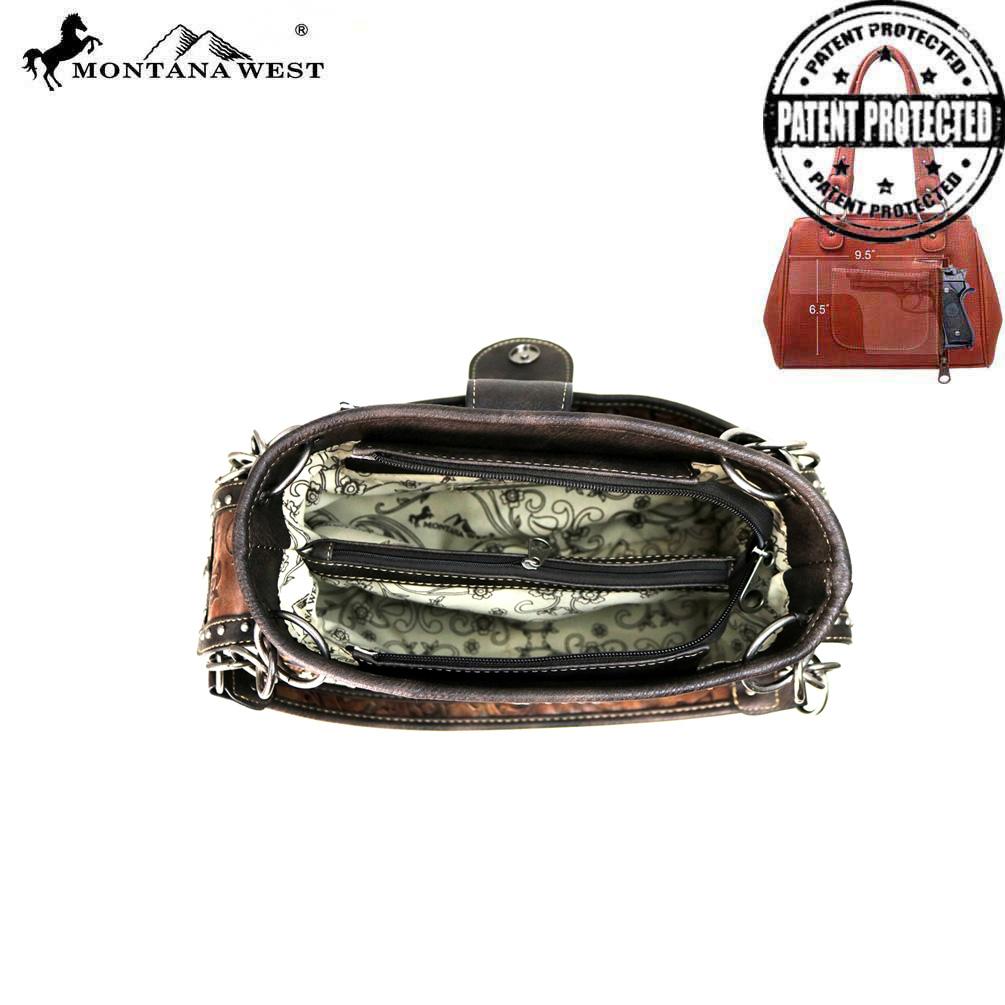 Montana West Safari/Concho Collection Concealed Carry Satchel