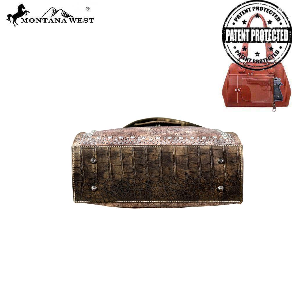 Montana West Tooled/Safari Collection Concealed Carry Tote