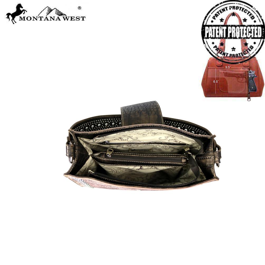 Montana West Tooled/Safari Collection Concealed Carry Tote