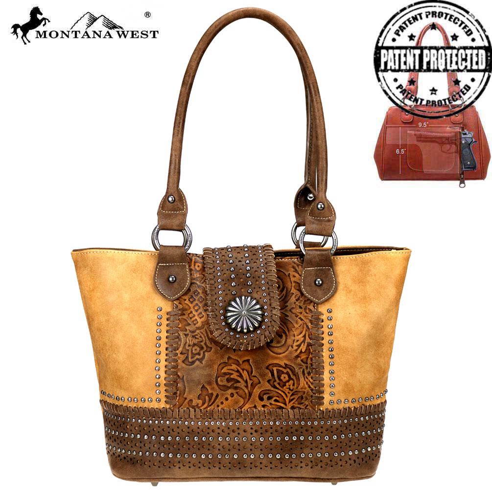 Montana West Concho Collection Concealed Carry Tote
