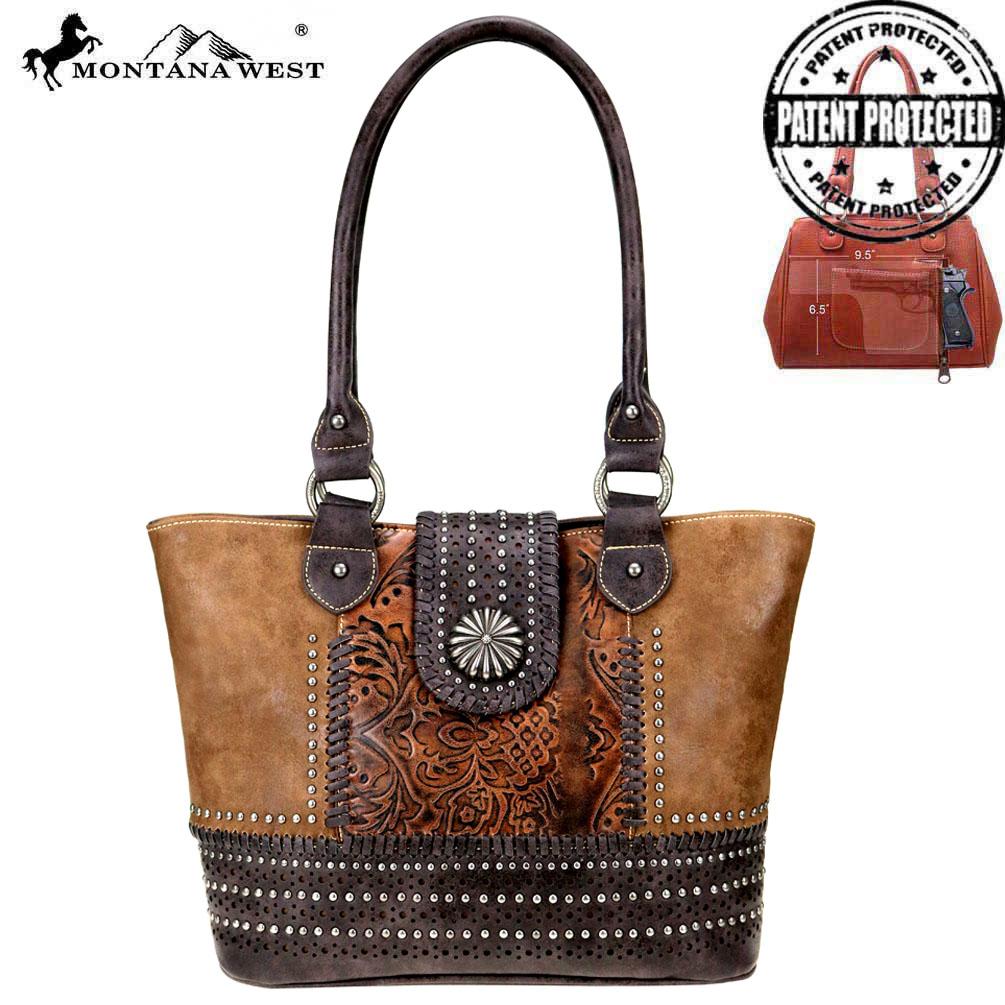 Montana West Concho Collection Concealed Carry Tote