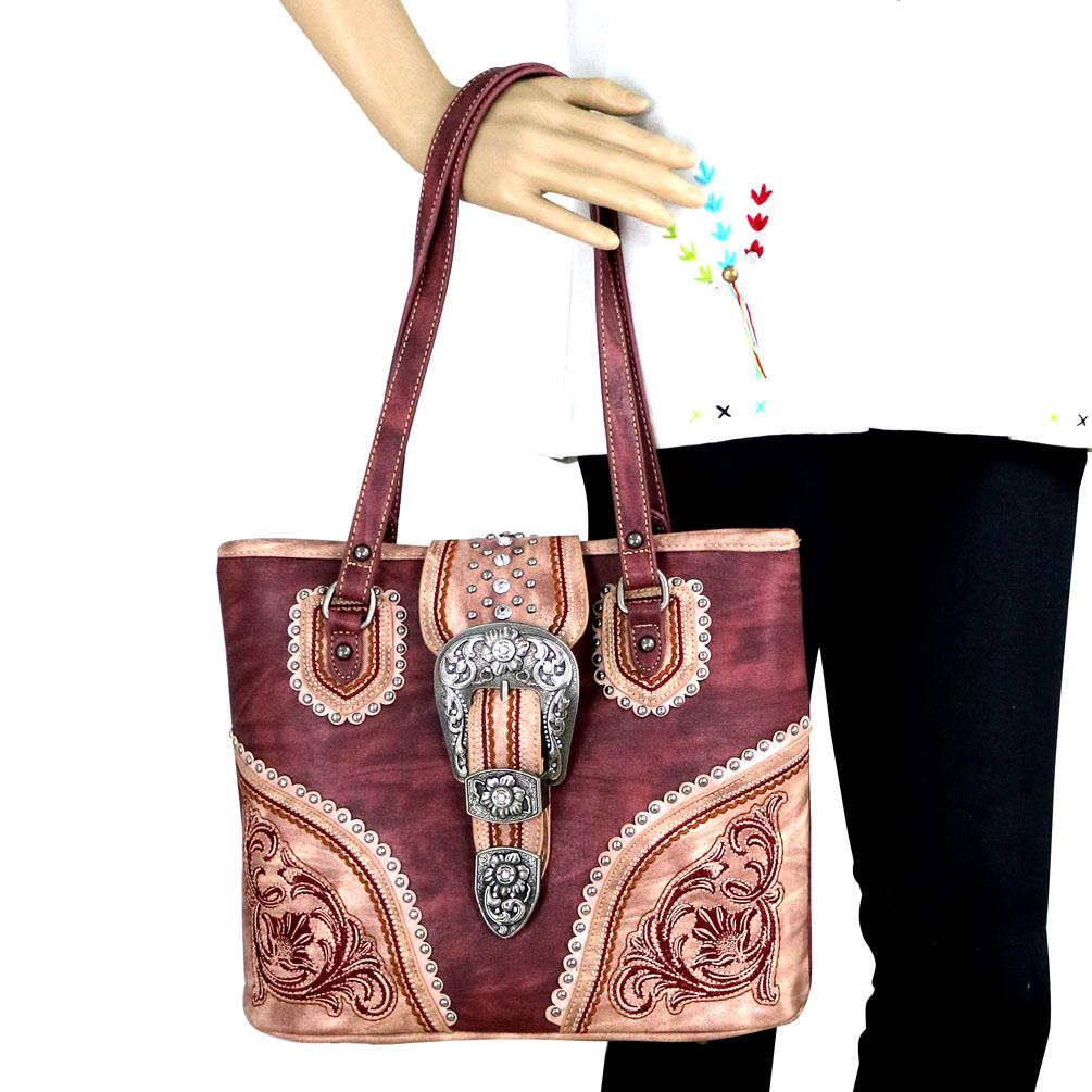 Montana West Buckle Collection Concealed Carry Tote