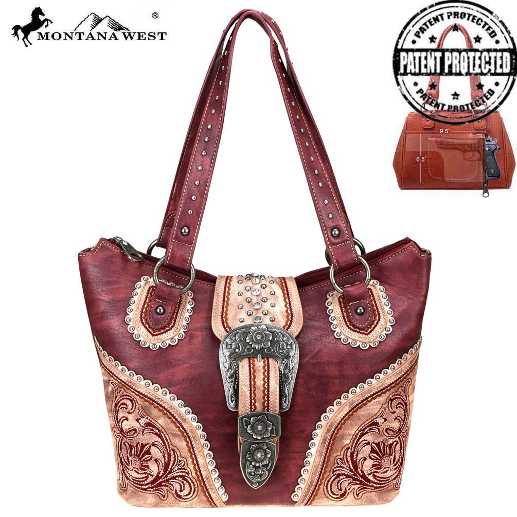 Montana West Buckle Collection Concealed Carry Tote