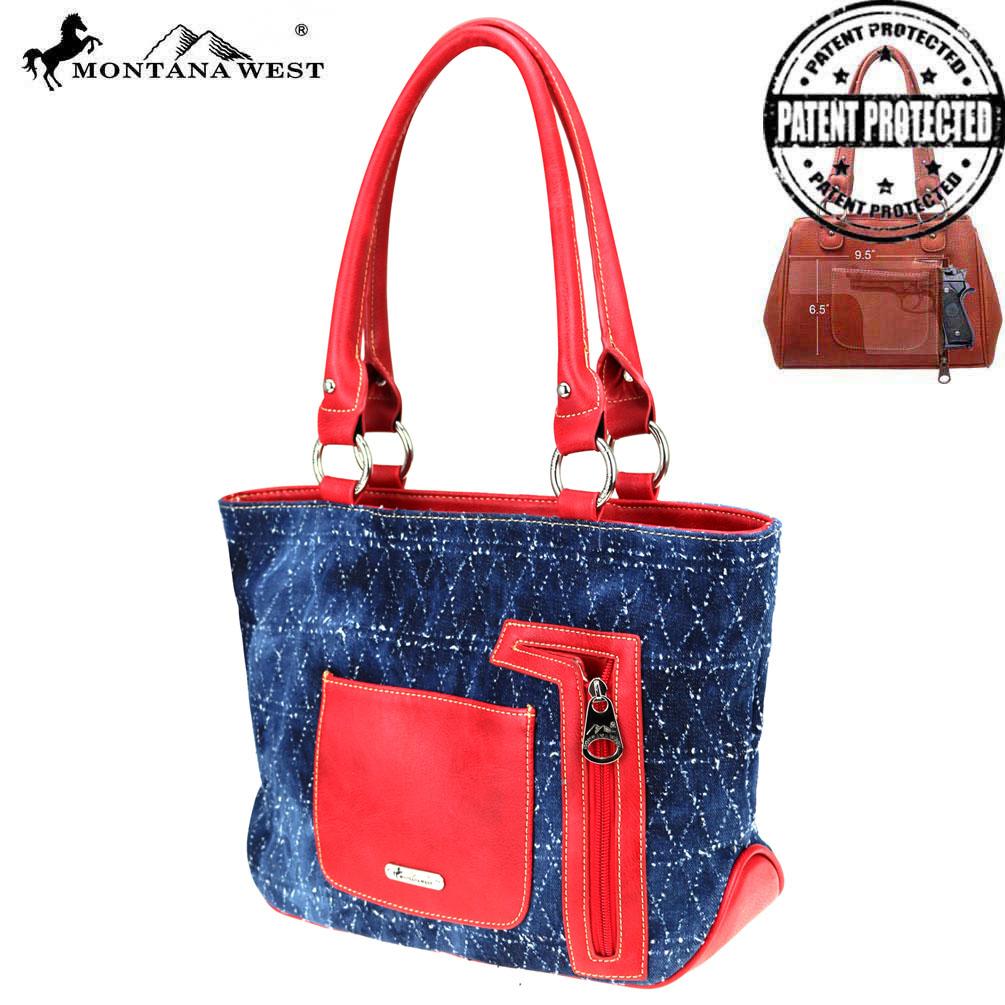 Montana West Embroidered Collection Concealed Carry Tote