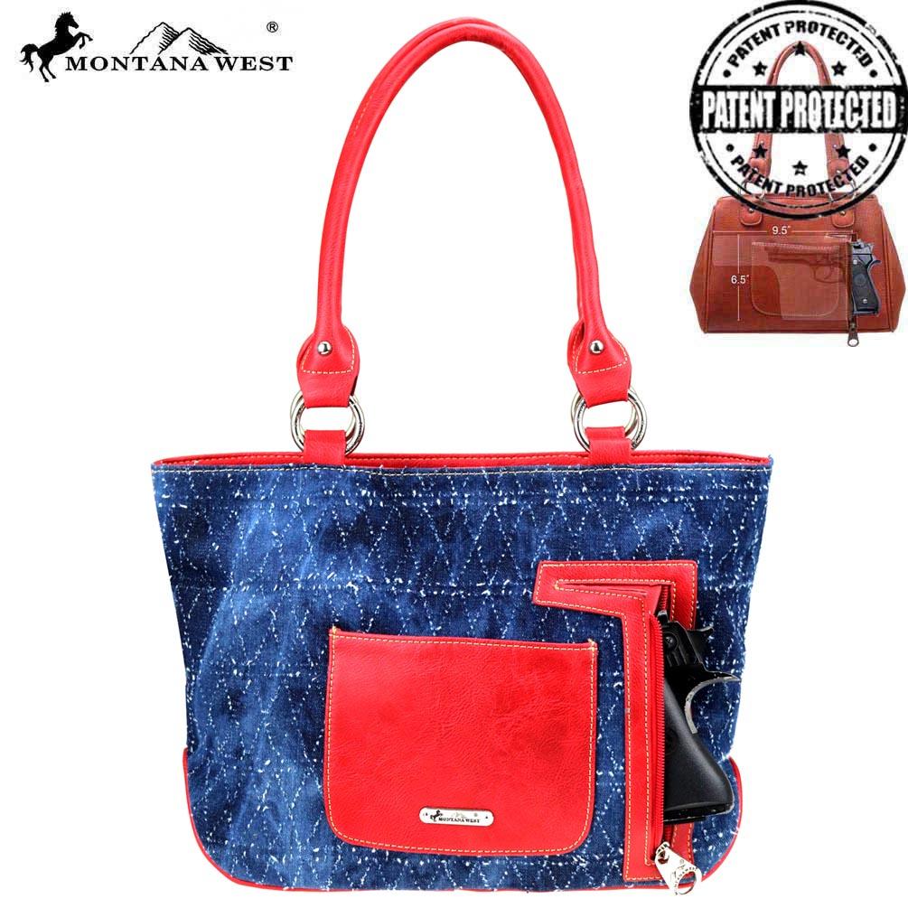 Montana West Embroidered Collection Concealed Carry Tote