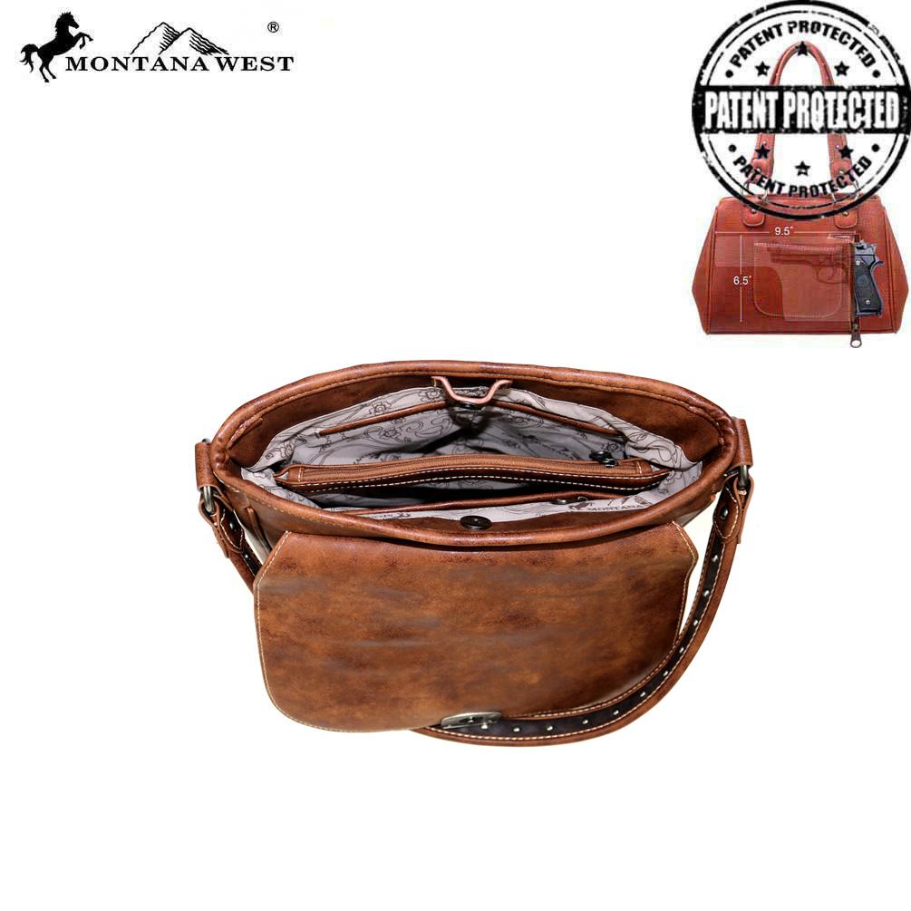 Montana West Embroidered Collection Concealed Carry Hobo