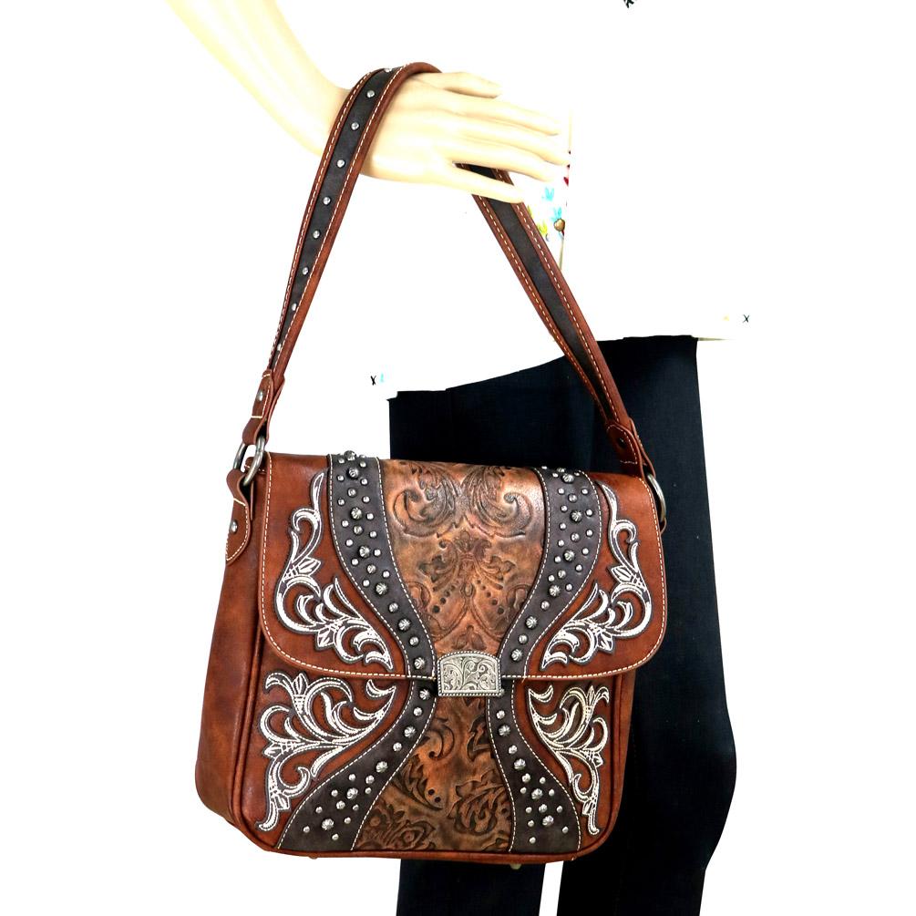 Montana West Embroidered Collection Concealed Carry Hobo