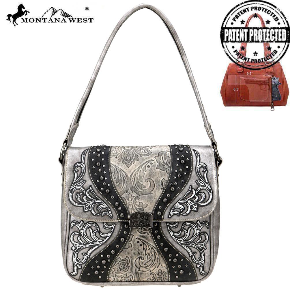 Montana West Embroidered Collection Concealed Carry Hobo