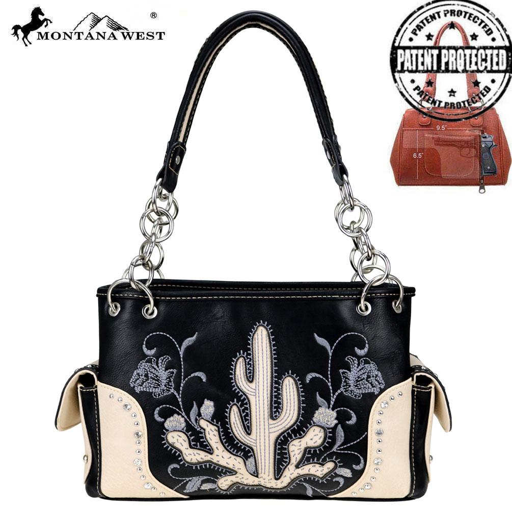 Montana West Embroidered Collection Concealed Carry Satchel