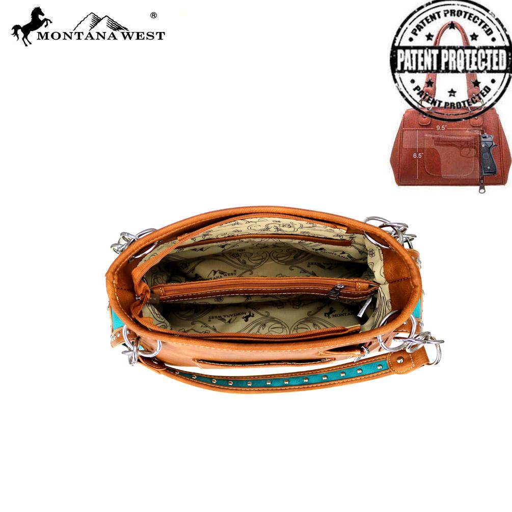 Montana West Embroidered Collection Concealed Carry Satchel