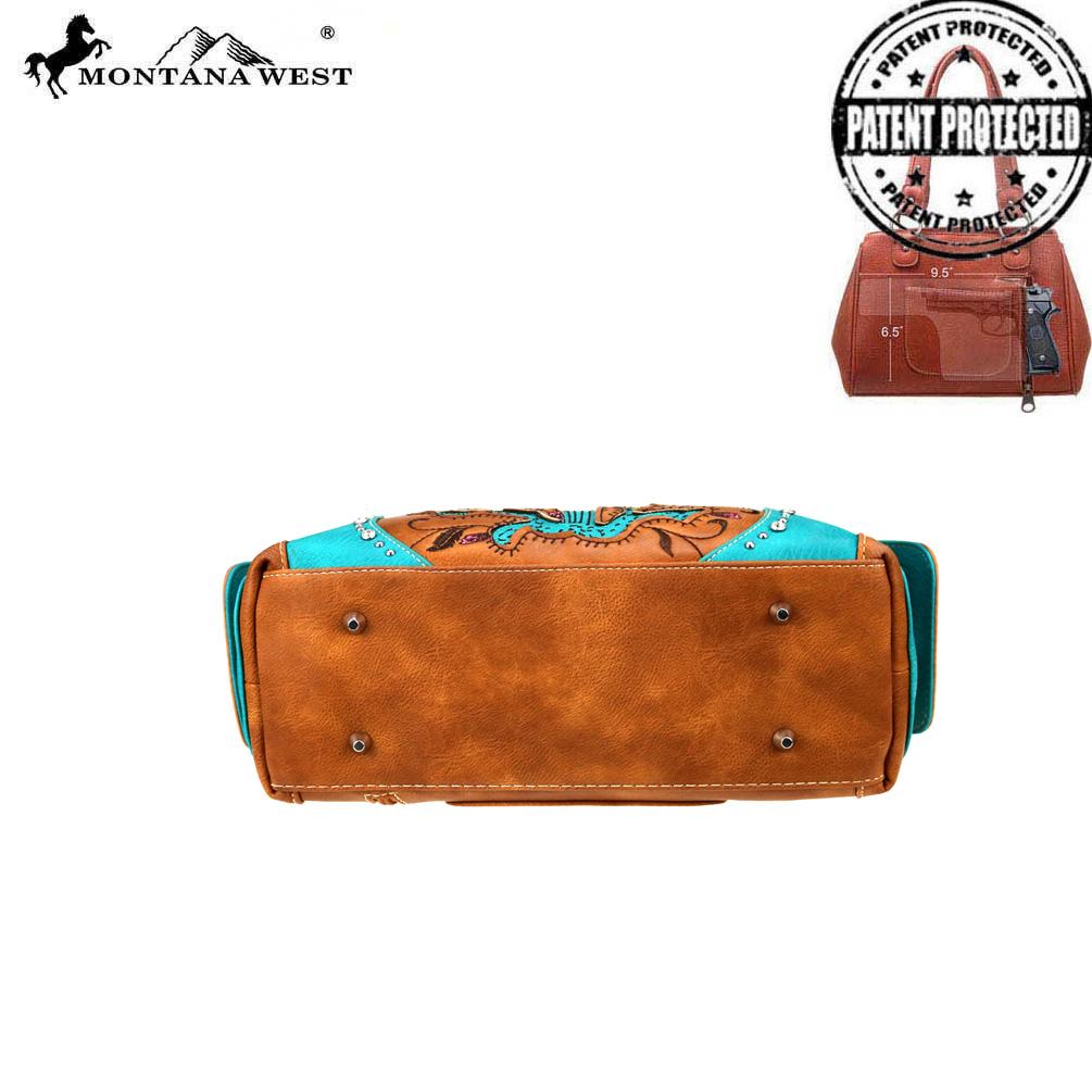 Montana West Embroidered Collection Concealed Carry Satchel
