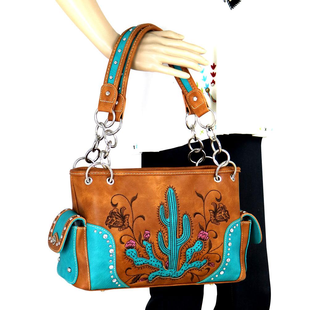 Montana West Embroidered Collection Concealed Carry Satchel