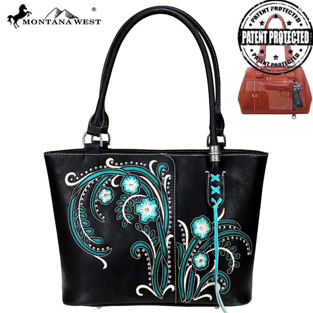 Montana West Embroidered Collection Concealed Carry Tote