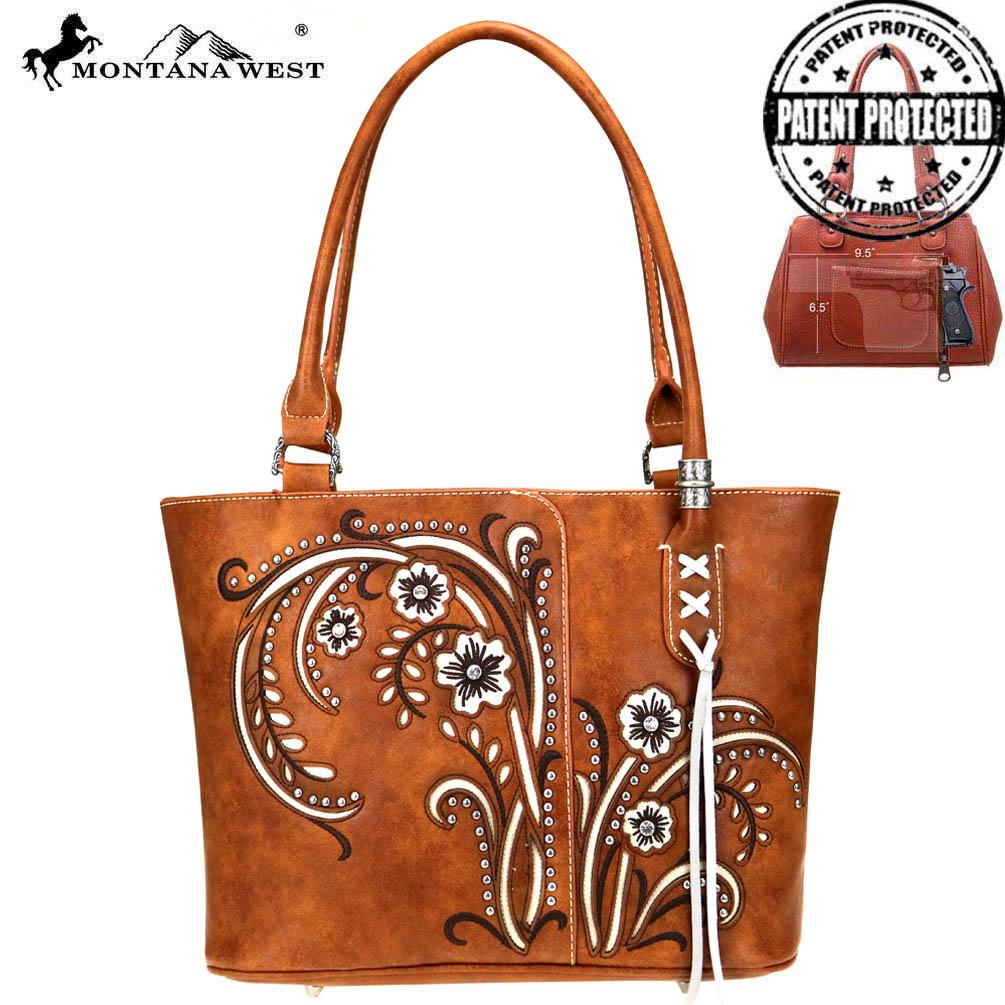 Montana West Embroidered Collection Concealed Carry Tote