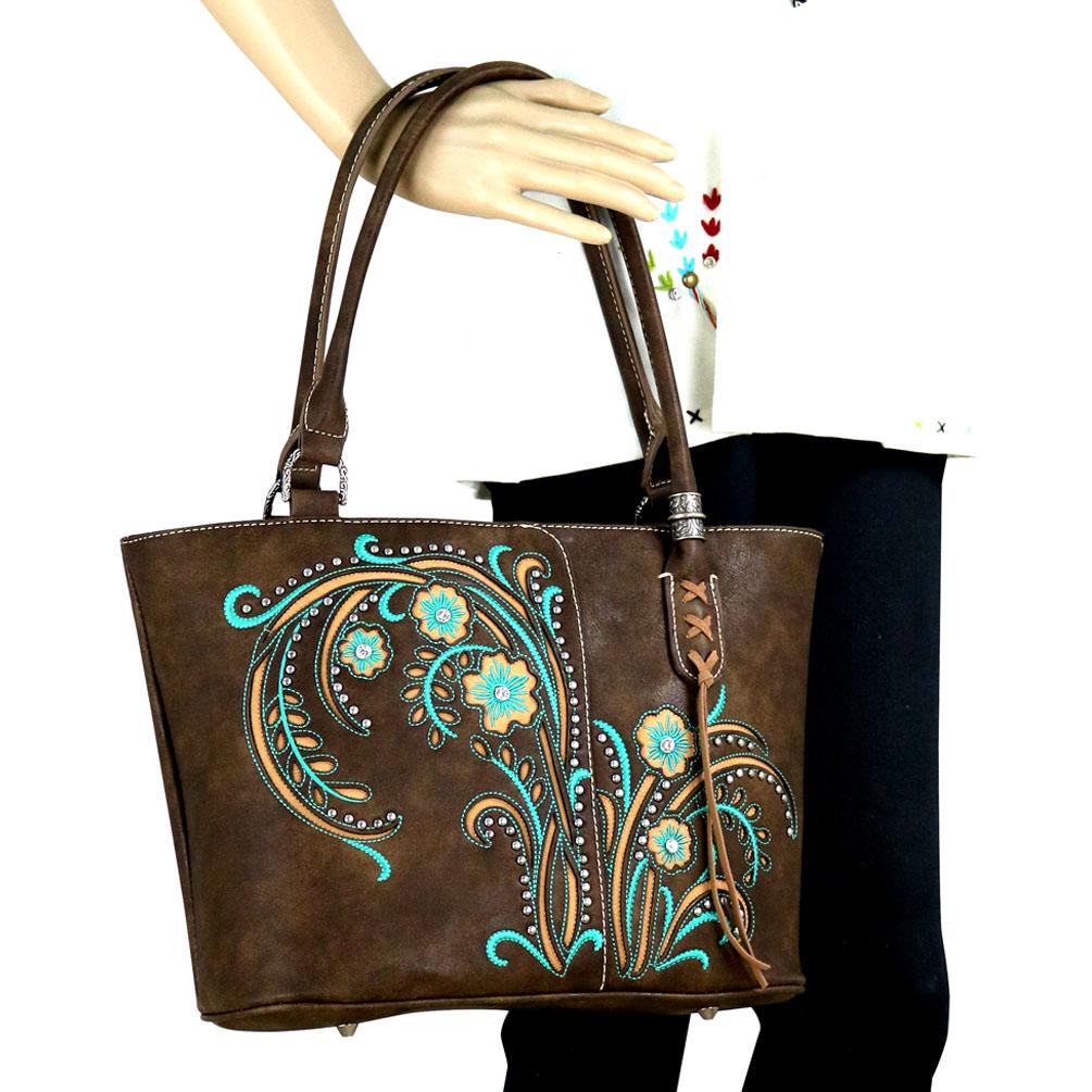 Montana West Embroidered Collection Concealed Carry Tote