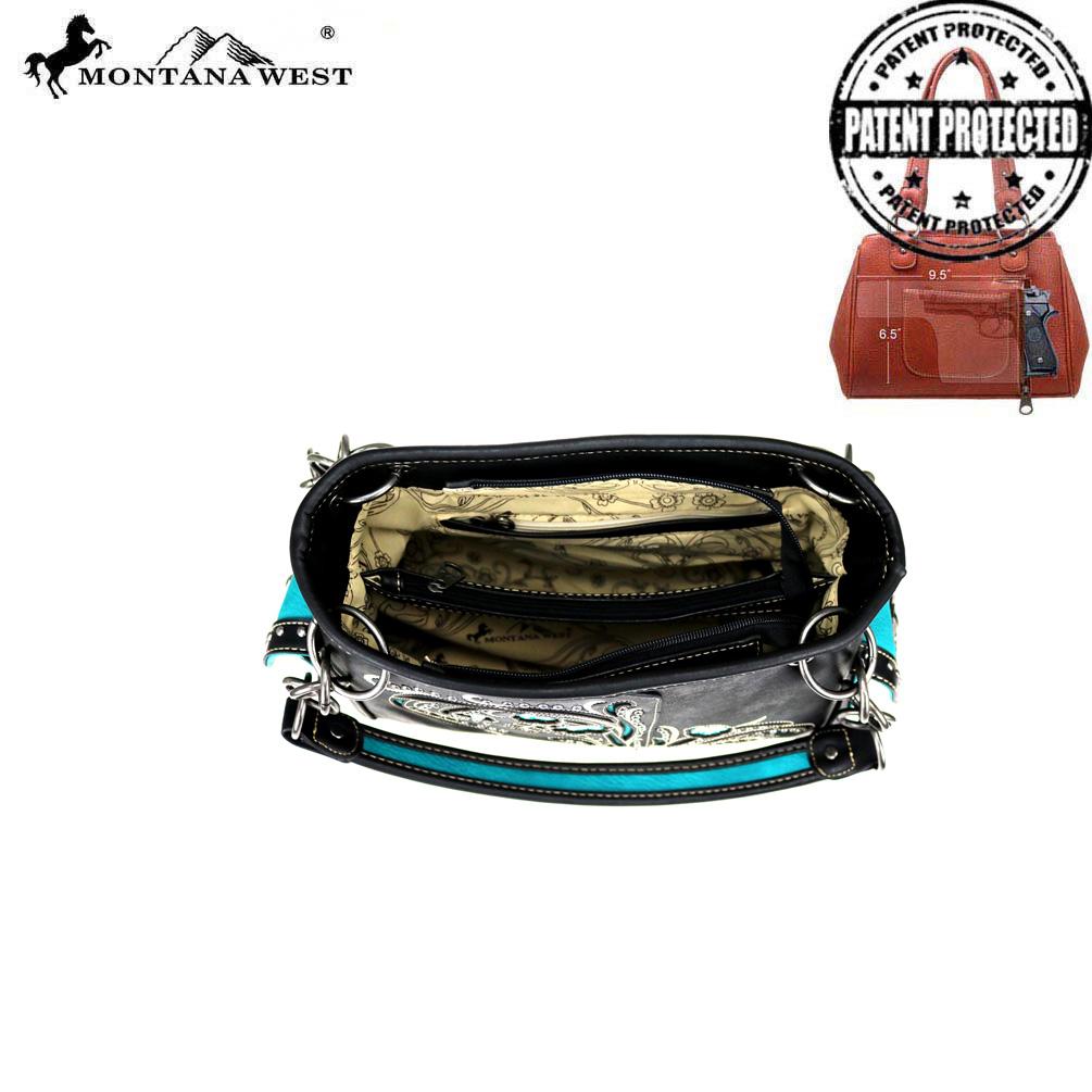 Montana West Embroidered Collection Concealed Carry Satchel