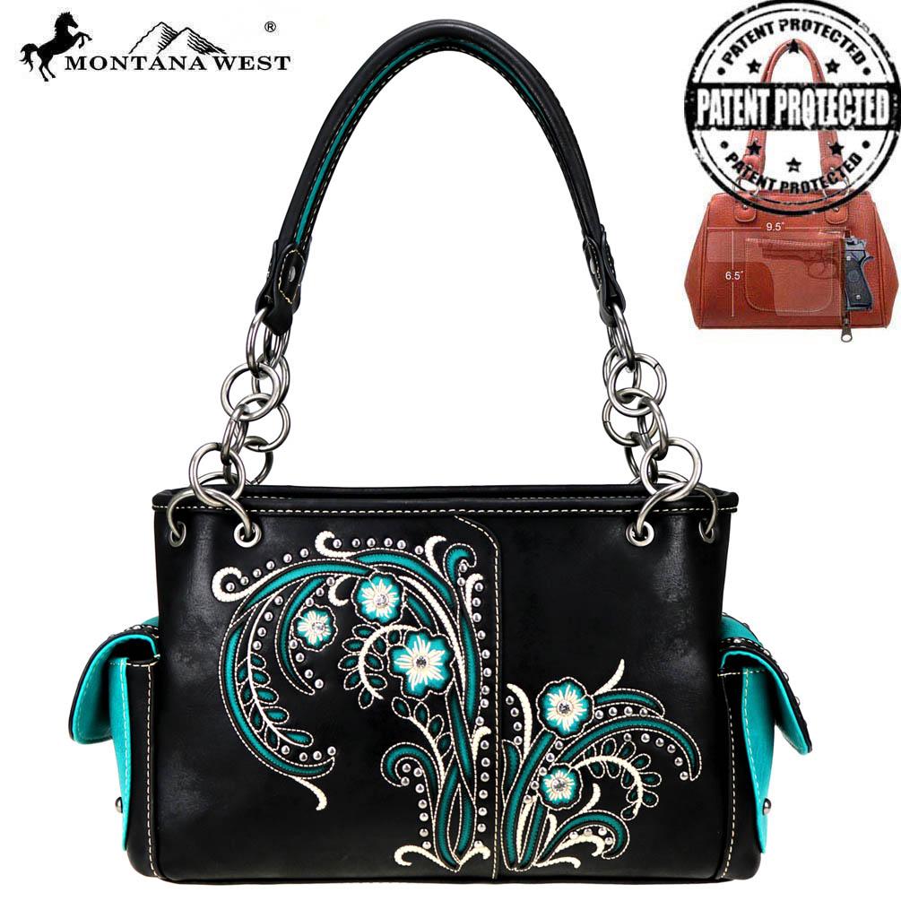 Montana West Embroidered Collection Concealed Carry Satchel