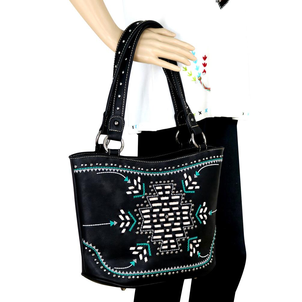 Montana West Aztec Collection Concealed Carry Tote Bag