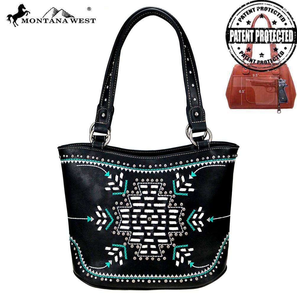 Montana West Aztec Collection Concealed Carry Tote Bag
