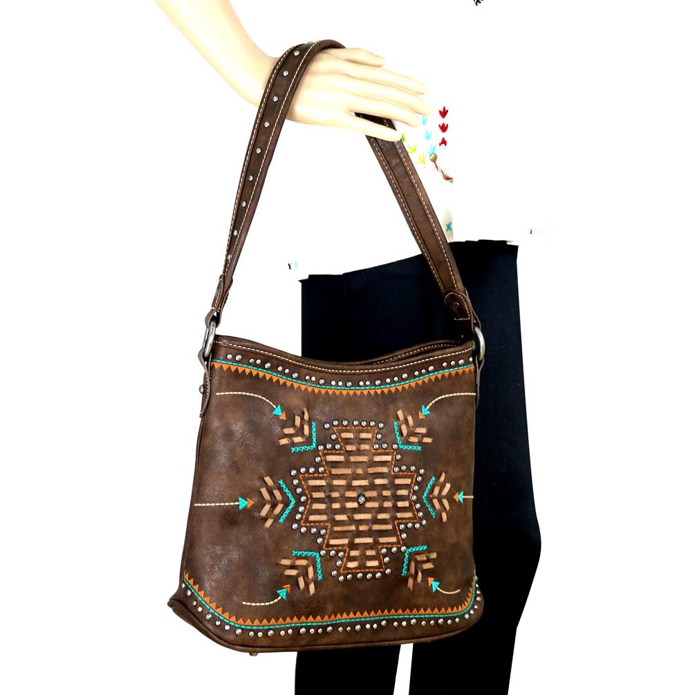 Montana West Aztec Collection Concealed Carry Hobo Bag