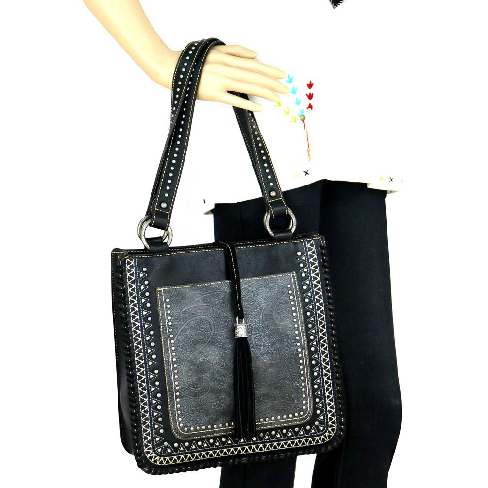 Montana West Tooled Collection Concealed Carry Tote