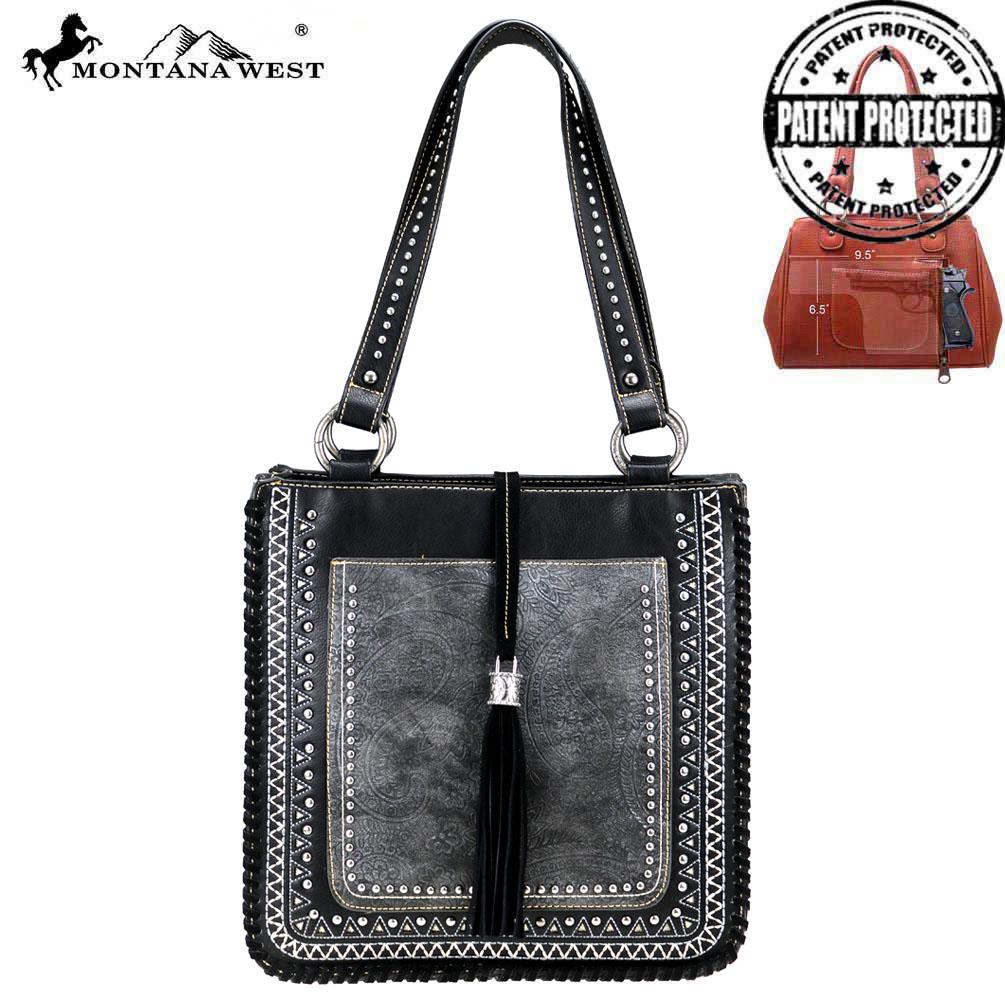 Montana West Tooled Collection Concealed Carry Tote