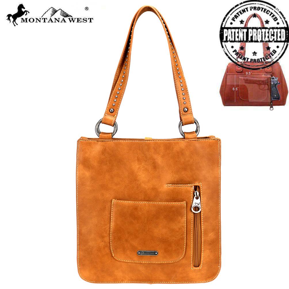 Montana West Tooled Collection Concealed Carry Tote