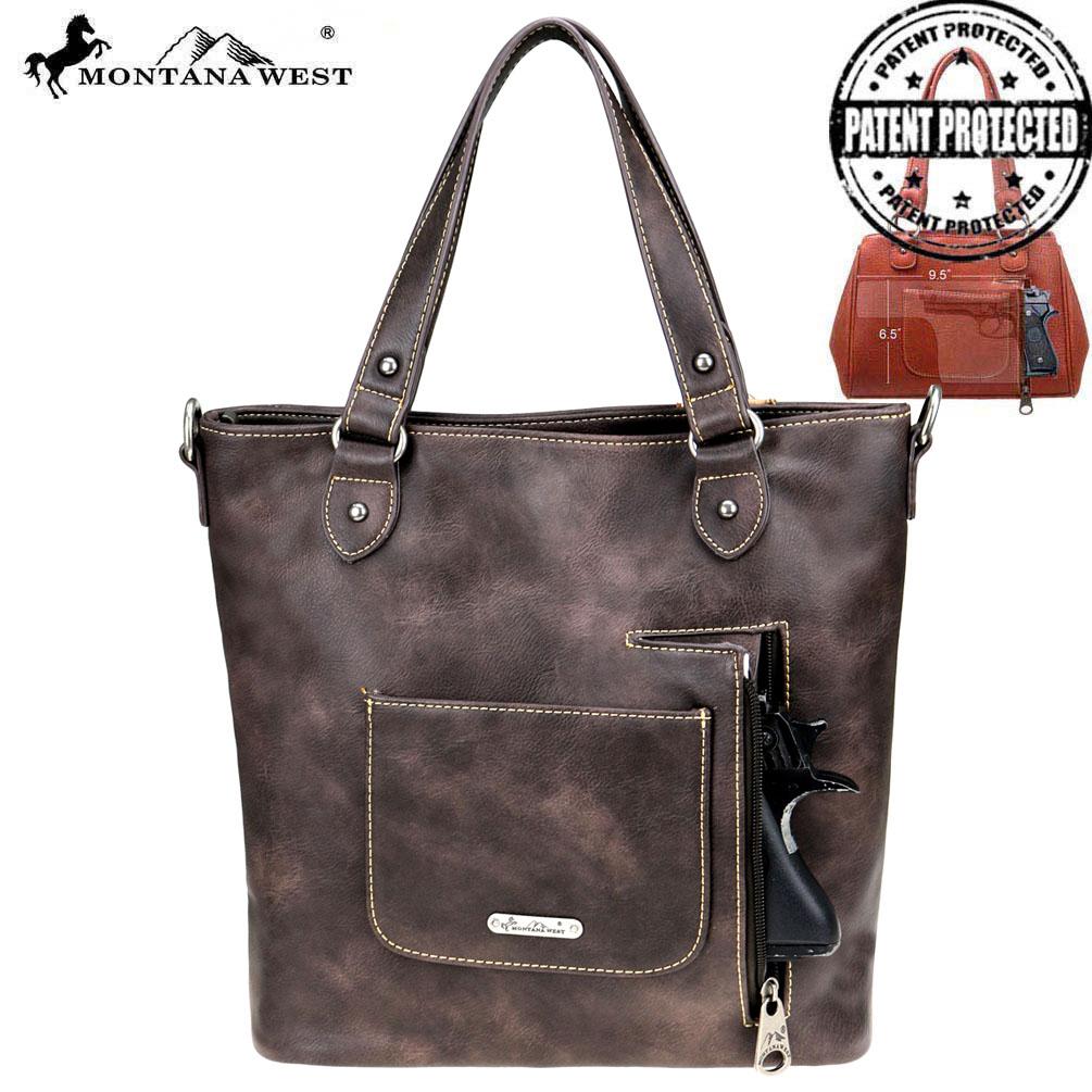 Montana West Concho Collection Concealed Carry Tote/Crossbody