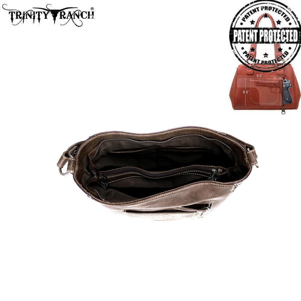 Trinity Ranch Tooled Leather Collection Concealed Carry Hobo