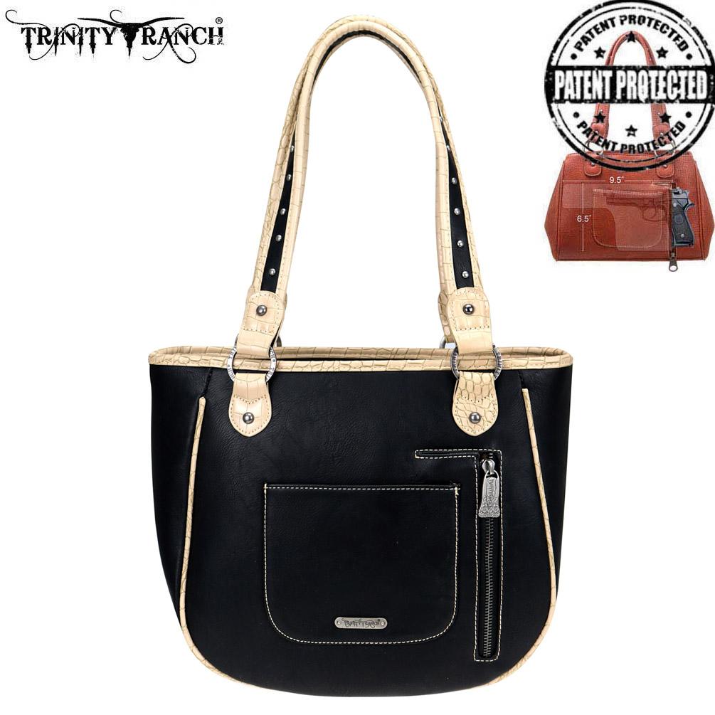 Trinity Ranch Tooled Leather Collection Concealed Carry Tote