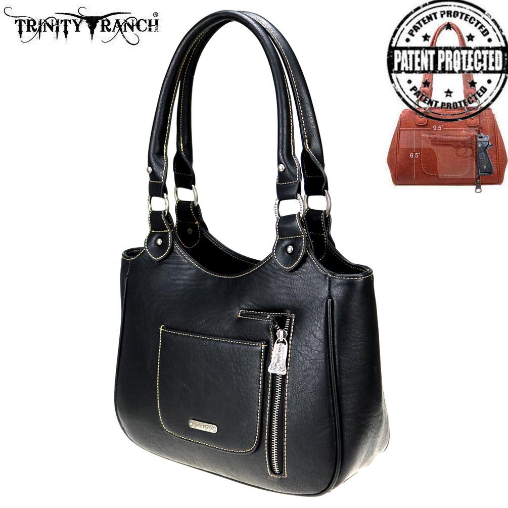 Trinity Ranch Tooled Leather Collection Concealed Carry Tote