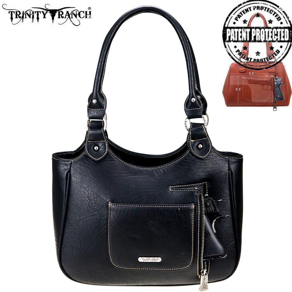 Trinity Ranch Tooled Leather Collection Concealed Carry Tote