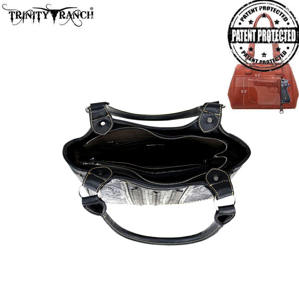 Trinity Ranch Tooled Leather Collection Concealed Carry Tote