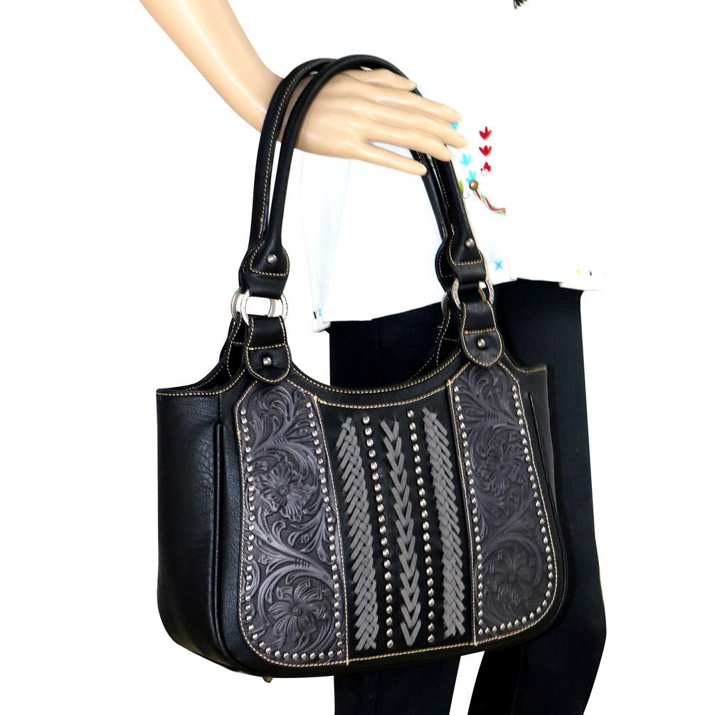 Trinity Ranch Tooled Leather Collection Concealed Carry Tote