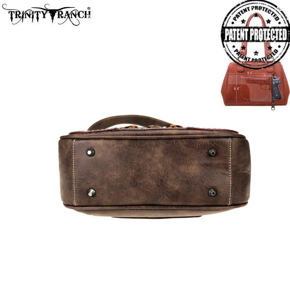 Trinity Ranch Tooled Leather Collection Concealed Carry Hobo